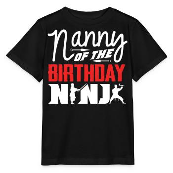 Anniversaire du Ninja, Ninja, - T-shirt bio MINI CREATOR Stanley/Stella Enfant - noir - Devant - Mikhail (115cm)