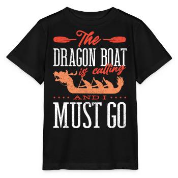 Course de bateaux-dragons, bateaux-dragons - T-shirt bio MINI CREATOR Stanley/Stella Enfant - noir - Devant - Mikhail (115cm)