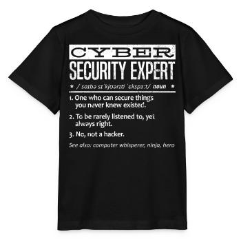 Expert en cybersécurité - T-shirt bio MINI CREATOR Stanley/Stella Enfant - noir - Devant - Mikhail (115cm)
