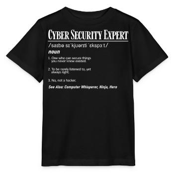 Expert en cybersécurité - T-shirt bio MINI CREATOR Stanley/Stella Enfant - noir - Devant - Mikhail (115cm)