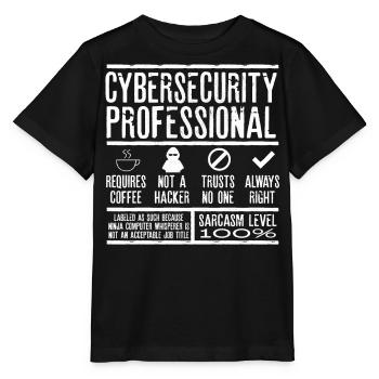 Expert en cybersécurité - T-shirt bio MINI CREATOR Stanley/Stella Enfant - noir - Devant - Mikhail (115cm)