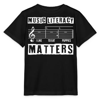 La compétence musicale est importante - T-shirt bio MINI CREATOR Stanley/Stella Enfant - noir - Devant - Mikhail (115cm)