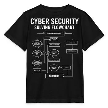 Flussdiagramm Zur Cyber-Sicherheit - Stanley/Stella Kinder T-Shirt MINI CREATOR  - Schwarz - Vorne - Mikhail (115cm)