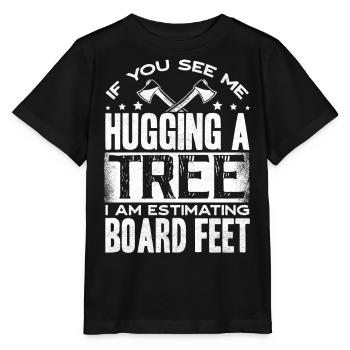 Étreinte d’arbres, travail du bois, menuisiers - T-shirt bio MINI CREATOR Stanley/Stella Enfant - noir - Devant - Mikhail (115cm)