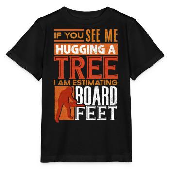 Étreinte d’arbres, travail du bois, menuisiers - T-shirt bio MINI CREATOR Stanley/Stella Enfant - noir - Devant - Mikhail (115cm)