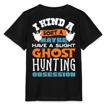 Ghost Hunter, compteur EMF, caméra thermique - T-shirt bio MINI CREATOR Stanley/Stella Enfant - noir - Devant - Mikhail (115cm)
