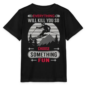 Snowboarder, Snowboarden - Stanley/Stella Kinder T-Shirt MINI CREATOR  - Schwarz - Vorne - Mikhail (115cm)