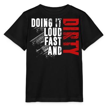 Dirt Track Racing, Motocross bikers, Motocross - Stanley/Stella MINI CREATOR Kids’ T-Shirt - black - Front - Mikhail (115cm)