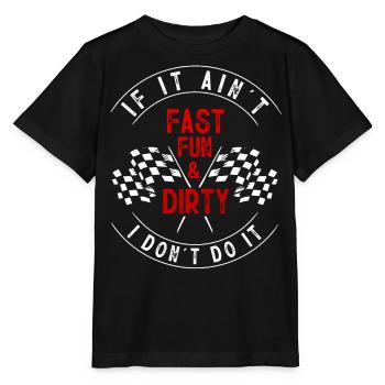 Dirt Track Racing, Motocross bikers, Motocross - Stanley/Stella MINI CREATOR Kids’ T-Shirt - black - Front - Mikhail (115cm)