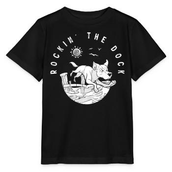 Plongée à quai, sports canins - T-shirt bio MINI CREATOR Stanley/Stella Enfant - noir - Devant - Mikhail (115cm)