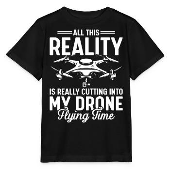 Drones, drones, drones volants - T-shirt bio MINI CREATOR Stanley/Stella Enfant - noir - Devant - Mikhail (115cm)