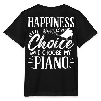 Piano, Pianist - Stanley/Stella MINI CREATOR Kids’ T-Shirt - black - Front - Mikhail (115cm)