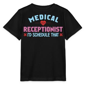 Réceptionniste médicale - T-shirt bio MINI CREATOR Stanley/Stella Enfant - noir - Devant - Mikhail (115cm)