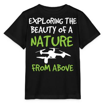 Drone volant, drones, drones, modèles réduits d’avions - T-shirt bio MINI CREATOR Stanley/Stella Enfant - noir - Devant - Mikhail (115cm)