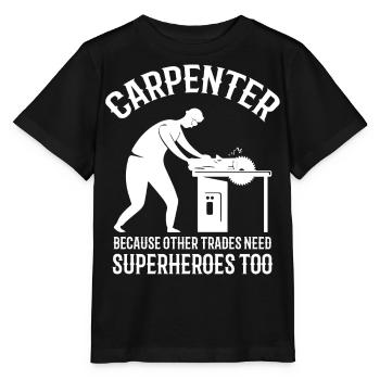Charpentier, charpentier - T-shirt bio MINI CREATOR Stanley/Stella Enfant - noir - Devant - Mikhail (115cm)