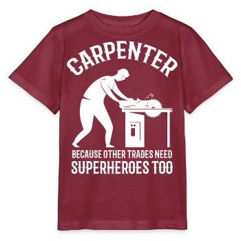 Tischler, Schreiner - Stanley/Stella Kinder T-Shirt MINI CREATOR  - Burgunderrot - Vorne - Kain (125cm)