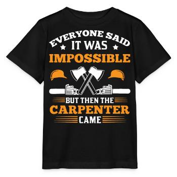 Charpentier, charpentier - T-shirt bio MINI CREATOR Stanley/Stella Enfant - noir - Devant - Mikhail (115cm)