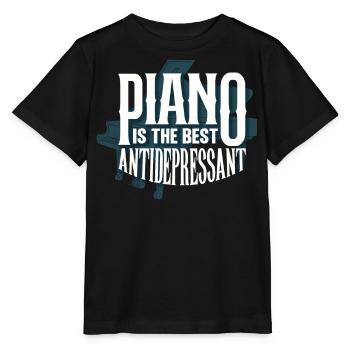 Pianiste, professeur de piano, pianiste, - T-shirt bio MINI CREATOR Stanley/Stella Enfant - noir - Devant - Mikhail (115cm)