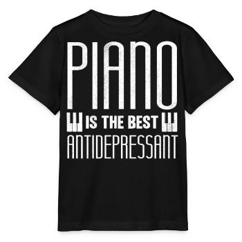Pianiste, professeur de piano, pianiste, - T-shirt bio MINI CREATOR Stanley/Stella Enfant - noir - Devant - Mikhail (115cm)