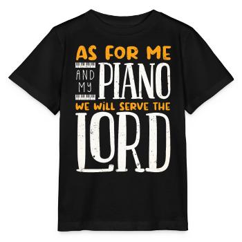 Pianiste, professeur de piano, pianiste, - T-shirt bio MINI CREATOR Stanley/Stella Enfant - noir - Devant - Mikhail (115cm)