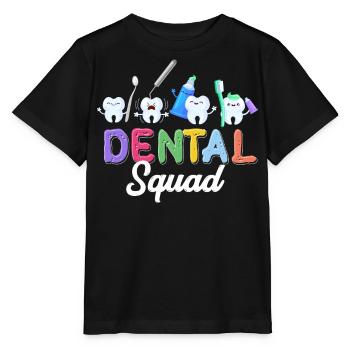Technicien dentaire, cadre dentaire, hygiéniste dentaire - T-shirt bio MINI CREATOR Stanley/Stella Enfant - noir - Devant - Mikhail (115cm)
