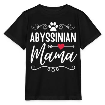 Maman chat d’Abyssinie - T-shirt bio MINI CREATOR Stanley/Stella Enfant - noir - Devant - Mikhail (115cm)