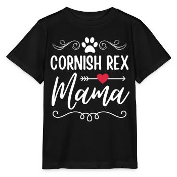 Cornish Rex Mama - Stanley/Stella Kinder T-Shirt MINI CREATOR  - Schwarz - Vorne - Mikhail (115cm)