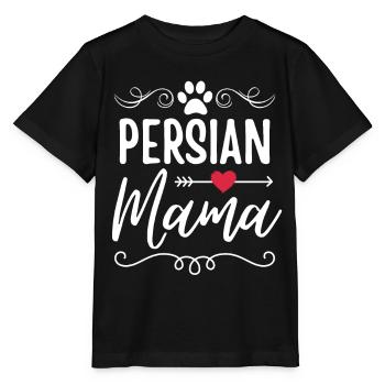 Maman chat persan - T-shirt bio MINI CREATOR Stanley/Stella Enfant - noir - Devant - Mikhail (115cm)
