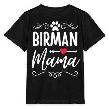 Maman chat birman - T-shirt bio MINI CREATOR Stanley/Stella Enfant - noir - Devant - Mikhail (115cm)