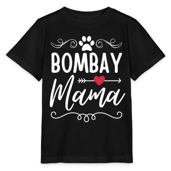 Bombay Katze Mama - Stanley/Stella Kinder T-Shirt MINI CREATOR  - Schwarz - Vorne - Mikhail (115cm)