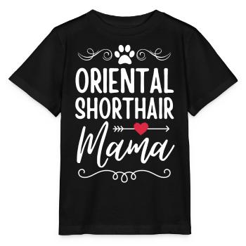 Orientalisch Kurzhaar Mama - Stanley/Stella Kinder T-Shirt MINI CREATOR  - Schwarz - Vorne - Mikhail (115cm)