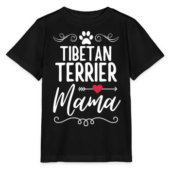 Terrier tibétain Mama - T-shirt bio MINI CREATOR Stanley/Stella Enfant - noir - Devant - Mikhail (115cm)