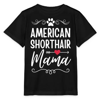 Maman américaine à poil court - T-shirt bio MINI CREATOR Stanley/Stella Enfant - noir - Devant - Mikhail (115cm)