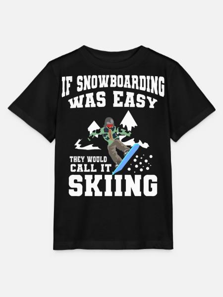 Snowboarder, Snowboarden - Stanley/Stella Kinder T-Shirt MINI CREATOR - Schwarz
