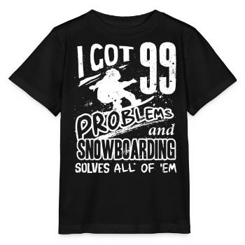 Snowboarders, Vacances snowboard, Matériel de snowboard - T-shirt bio MINI CREATOR Stanley/Stella Enfant - noir - Devant - Mikhail (115cm)