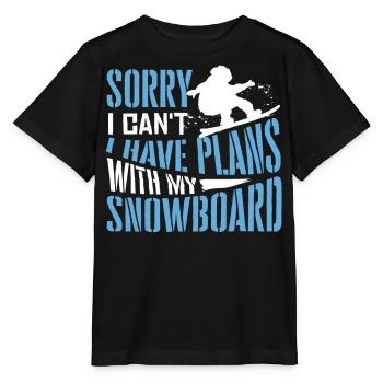 Snowboarders, Vacances snowboard, Matériel de snowboard - T-shirt bio MINI CREATOR Stanley/Stella Enfant - noir - Devant - Mikhail (115cm)