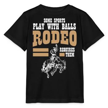 Rodeo, Verzierungen, Country, Cowboys - Stanley/Stella Kinder T-Shirt MINI CREATOR  - Schwarz - Vorne - Mikhail (115cm)