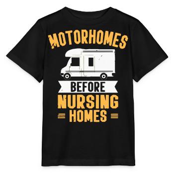 Motorhome Camping - Stanley/Stella MINI CREATOR Kids’ T-Shirt - black - Front - Mikhail (115cm)