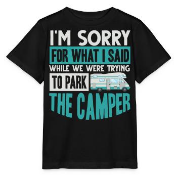 Wohnmobil, Wohnmobil, Wohnmobilcamping - Stanley/Stella Kinder T-Shirt MINI CREATOR  - Schwarz - Vorne - Mikhail (115cm)