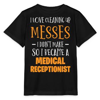 Réceptionniste médicale - T-shirt bio MINI CREATOR Stanley/Stella Enfant - noir - Devant - Mikhail (115cm)