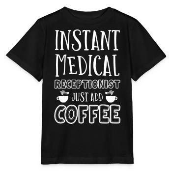 Réceptionniste médicale - T-shirt bio MINI CREATOR Stanley/Stella Enfant - noir - Devant - Mikhail (115cm)