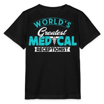 Assistante médicale, réceptionniste - T-shirt bio MINI CREATOR Stanley/Stella Enfant - noir - Devant - Mikhail (115cm)