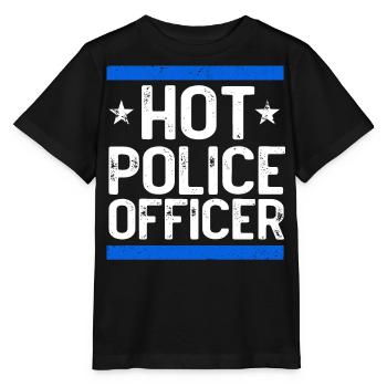 Policeman Costume - Stanley/Stella MINI CREATOR Kids’ T-Shirt - black - Front - Mikhail (115cm)