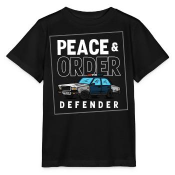 Policeman Costume - Stanley/Stella MINI CREATOR Kids’ T-Shirt - black - Front - Mikhail (115cm)