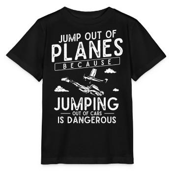 Skydiving, Skydiving - Stanley/Stella MINI CREATOR Kids’ T-Shirt - black - Front - Mikhail (115cm)