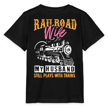 Railway Ladder, Railway Railfan - Stanley/Stella MINI CREATOR Kids’ T-Shirt - black - Front - Mikhail (115cm)