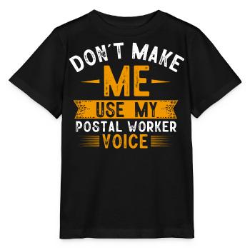 Postarbeiter, Post Mann - Stanley/Stella Kinder T-Shirt MINI CREATOR  - Schwarz - Vorne - Mikhail (115cm)