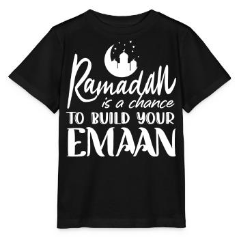 Célébration du Ramadan, fête musulmane - T-shirt bio MINI CREATOR Stanley/Stella Enfant - noir - Devant - Mikhail (115cm)