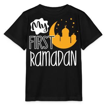 Célébration du Ramadan, fête musulmane - T-shirt bio MINI CREATOR Stanley/Stella Enfant - noir - Devant - Mikhail (115cm)
