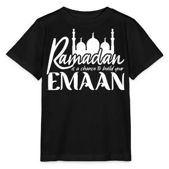 Célébration du Ramadan, fête musulmane - T-shirt bio MINI CREATOR Stanley/Stella Enfant - noir - Devant - Mikhail (115cm)